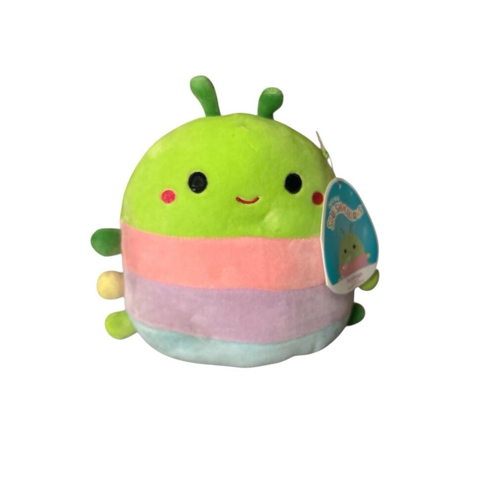 Squishmallows Rutabaga 10” Caterpillar Plush NWT Multicolor‎ Striped Legs Toy